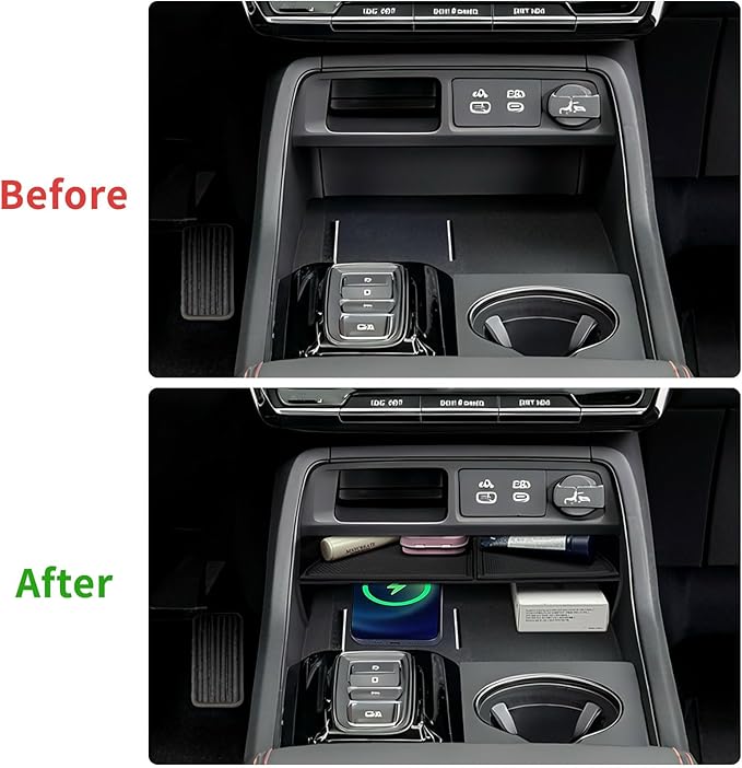 Zxiaochun Center Console Organizer Compatible with 2023 2024 2025 2026 Honda Pilot/ 2026 Honda Passport Accessories, Insert Tray Gear Shift Secondary Storage Box ABS Material