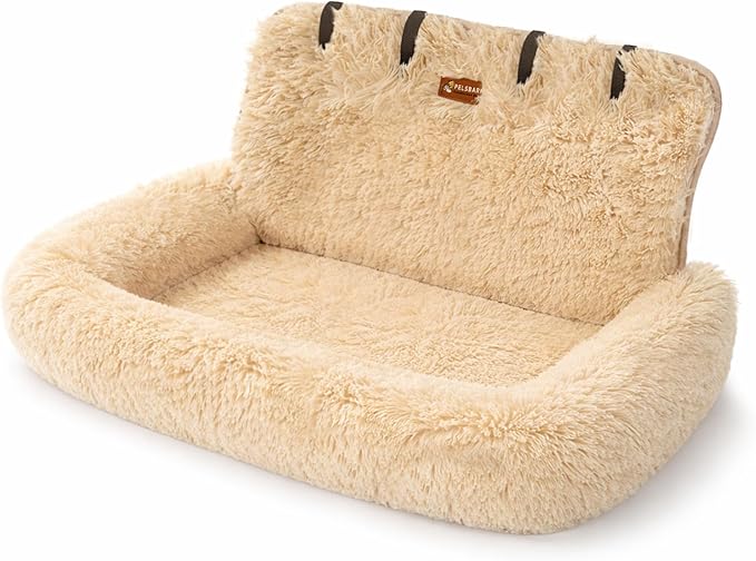 Pelsbarn Soft Comfortable Dog Protecting Car Bed 2.0 Large (Beige)