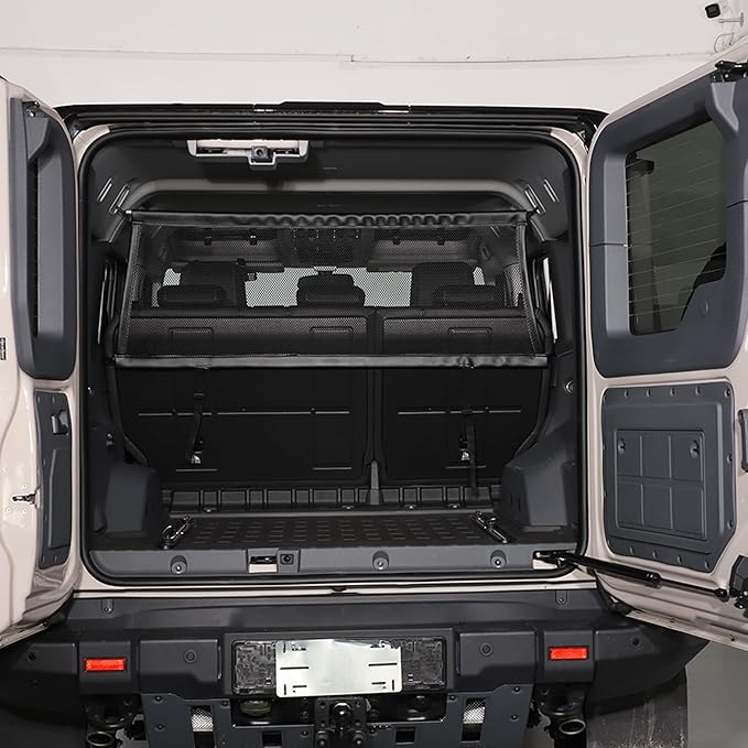 Trunk Cargo Barrier Compatible with Ineos Grenadier 2020-2024, Adjustable Elastic Luggage Net, Travel Car Dog Barrier Net Partition Door Restraint Fence, Guard Blocks Access to Car Front Seats