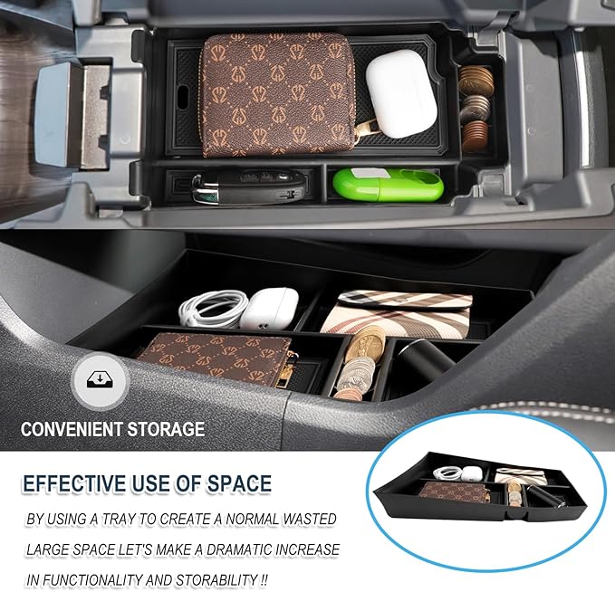 Ruiya 2021-2025 2026 Rogue Console Organizer for 2026 Nissan Rogue Accessories ABS Material Armrest & Lower Console Organizer Compatible with 2021-2026 Nissan Rogue S/SL/SV/Platinum Accessories