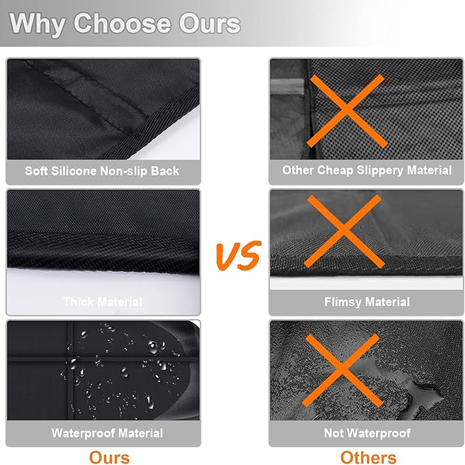 XHYANG Car Seat Protector,Auto Car Seat Protectors Baby Carseat Waterproof Durable 600D Fabric for Child Baby Car Seat Mat Vehicle Pet Cover 2 Storage Pockets (1 Pack)