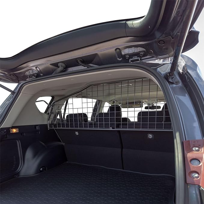 TRAVALL Compatible with Toyota RAV4 (2015-2018) Dog Car Barrier Guard Custom Fit Accessory Heavy Duty Steel Mesh Trunk Divider Safety Travel Premium Luggage Cargo Barrier Backseat Protection
