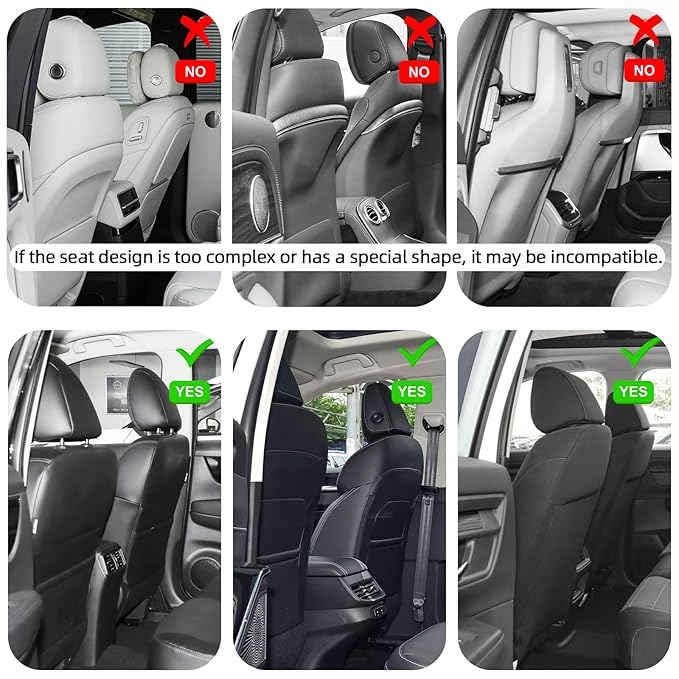 Seat Back Protector + Large Capacity Pocket Storage Organizer,Preventing The Impact of Children Stepping on The Seat Backrest (Style B-Brown)