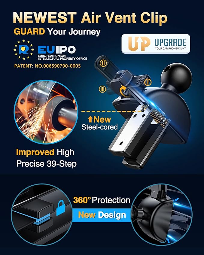 VANMASS [Pro Version] Universal Car Phone Mount [2026 Super Suction Cup] Phone Holder for Car, Cell Phone Car Mount for Windshield Dash Vent Truck Stand for iPhone 17 Pro Max 16 15 14 Samsung Android