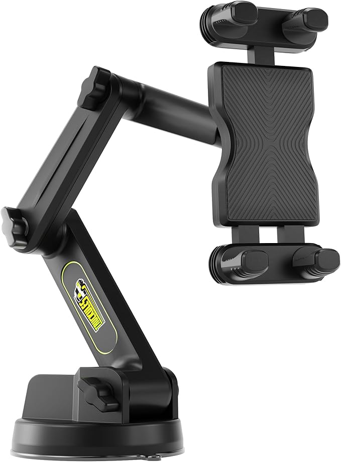 Tablet Holder for Truck Tablet Mount - iPad Mount for Truck, Heavy Duty Super Suction Cup,16.7 inch Long Arm & Stable,Device & iPad Holder for Dashboard,Dashboard Pad Windshield and Window -Commercial