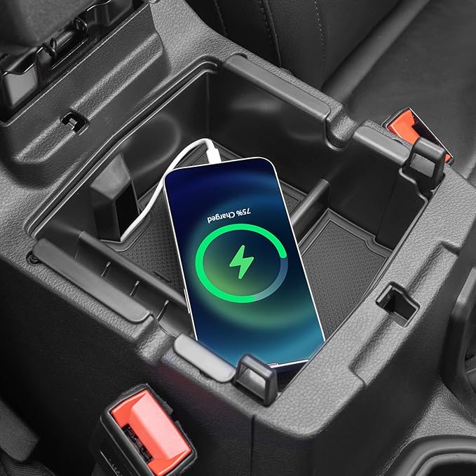 JKCOVER Compatible with Center Console Organizer Tray Jeep Wrangler JL/JLU 2018-2021 2022 2023 2024 2025 and Jeep Gladiator JT Truck 2020-2023 2024 2025 Insert Armrest Accessories (Not for JK/JKU)