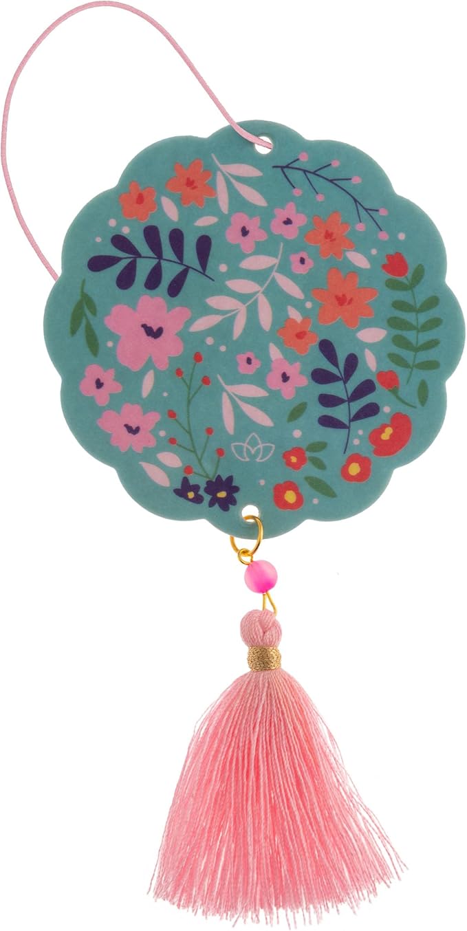 Karma, Essential Oil Air Freshener for Cars Set of 2, Home & Office - Colorful Decorative Hanging Air Freshener with Tassel, My Driving Lavender Scented
