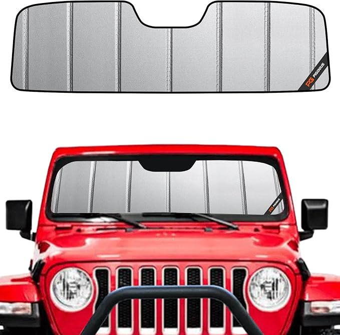 Pigenius Windshield Shade for Jeep Wrangler JL 2018-2026, Gladiator 2020-2026 Sunshade- Safeguard