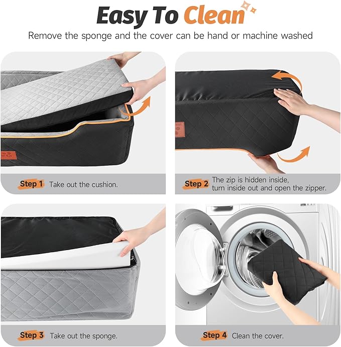 XIEEAOZEE Large Dog Car Seat, Memory Foam Dog Car Bed for Backseat & Trunk, Washable Pet Booster Seat Under 100 lbs or 2 Medium Dogs, Pet Travel Seat with Storage Pockets,2 Safety Belts