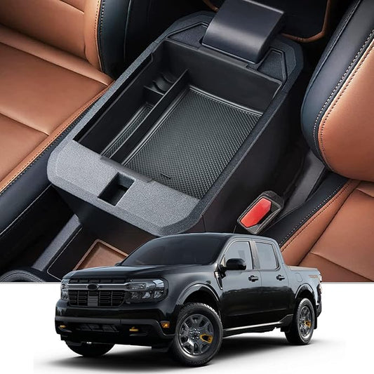 CDEFG Maverick Center Console Organizer for 2022 2023 2024 2025 2026 Ford Maverick Truck Accessories Central Console Armrest Tray Storage Box Insert Tray Coin Container