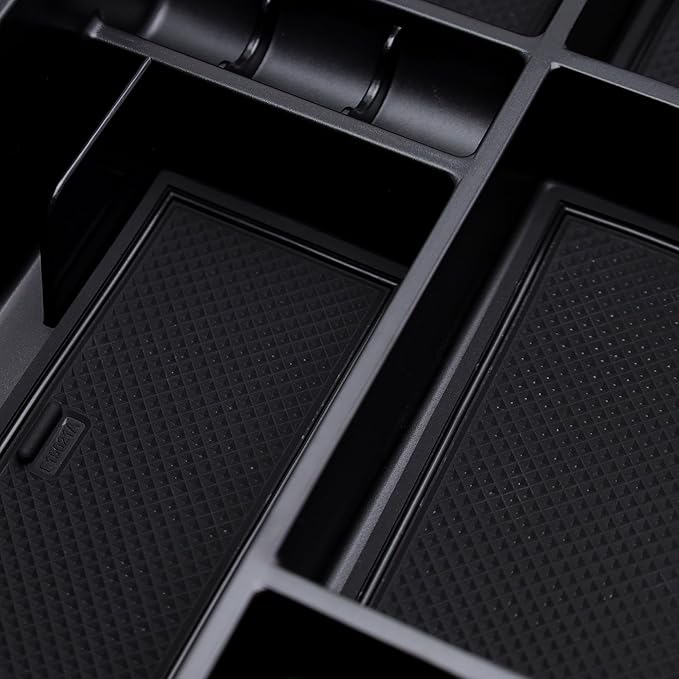 iJDMTOY Exact Fit Center Console Organizer Compartment Box w/Inside Mats Compatible With 2015-20 13th Gen Ford F-150