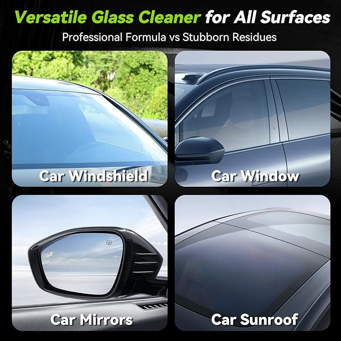 New 2PCS Auto Glass Degreaser & Oil Film Cleaning Brush Set – Windshield Polish & Window Cleaner for Ultimate Clarity (2024 Upgraded 2.0)