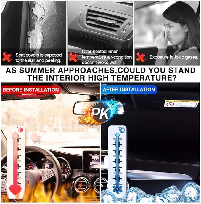 KUST Windshield Sun Shade for 2014-2025 2026 Porsche Macan Accessories Sunshade Window Sun Visor Protector Foldable Blocks UV Rays Keep Your Car Cooler