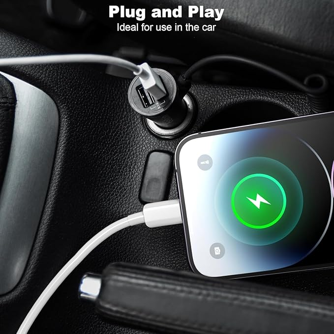 Car Carplay Cable for iPhone 17 16 15 Charger Cord,4 Pack 3FT USB A to USB C Cable for iPhone 17 Pro Max/16 Pro/15 Plus Charger,USB C Car Charger for Apple 17 Air/16 Pro Max/16e/15/iPad Pro