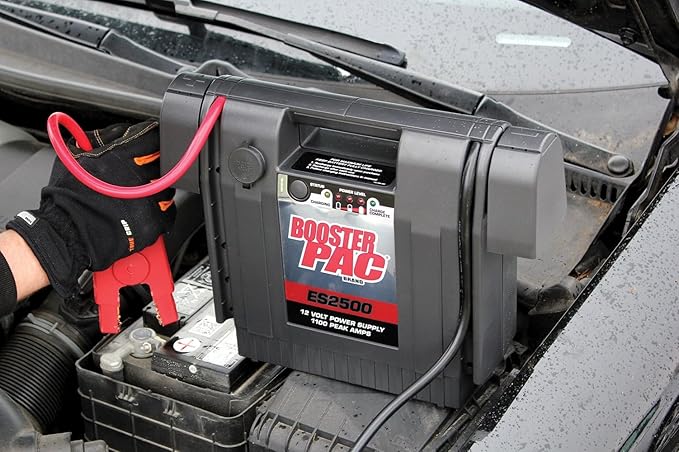 Clore Automotive Booster PAC ES2500 1100 Peak Amp 12V Jump Starter, 900 Amps