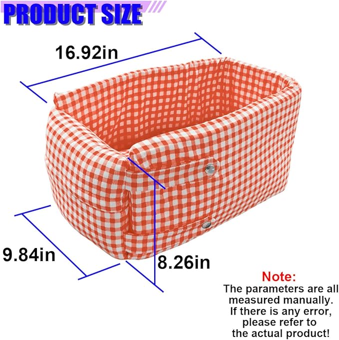 Craedli Center Console Dog Car Seat, Removable Car Armrest Box Pet Booster Seat with Safety Leash & Cushion, Washable Auto Interior Dog Carseat for Small Pets, Fit Most Cars (Pink)