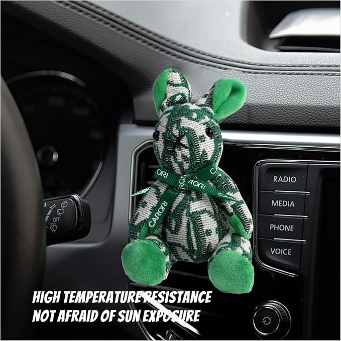 Carori 2 Pack Car Air Freshener, Essential Oil Diffuser, Car Air Freshener Long Lasting Strong Deodorizer, Car Fresheners for Women, (10ml Essential Oil, Ribbon, Vent Clip, Lanyard, Rabbit)