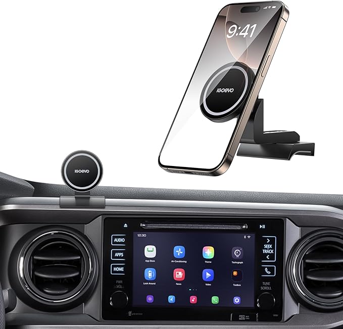360° Rotating Magnetic Phone Mount for Toyota Tacoma 2016-2023 Dashboard - Secure Hold | Dashboard Phone Holder, Tacoma Phone Mount, Magnetic Car Mount, Toyota Tacoma Accessories
