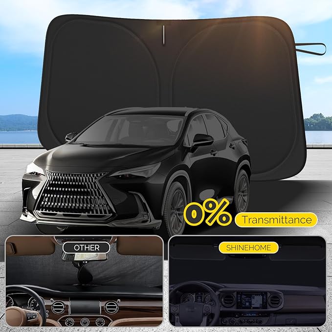 Car Sun Shade for 2019-2024 2025 2026 Chevy Silverado 1500 Windshield Sun Shade, Sun Visor Windshield Screen Cover for GMC Sierra Front Window Sunshade Foldable Auto Interior Accessories
