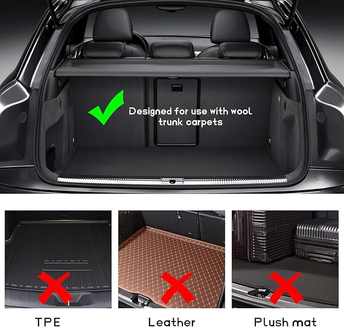 8PCS Multipurpose Cargo Organizer Blocks, Plastic Cargo Storage Organizer Blocks for Wool Carpet Trunk, Grocery Trunk Divider Cargo Containment System for Car SUV Van Trunk