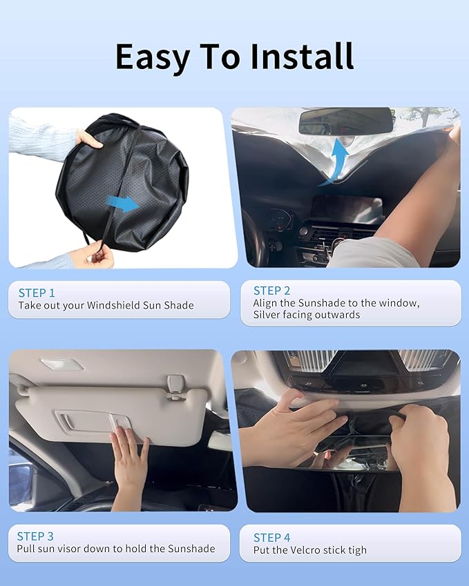 X5 Customized Windshield Sun Shade for 2014 2015 2016 2017 2018 X5 (Fit for M Sport | xLine) Front Window Sunshade Visor Protector Foldable Blocks UV Rays Keep Car Cooler Accessories