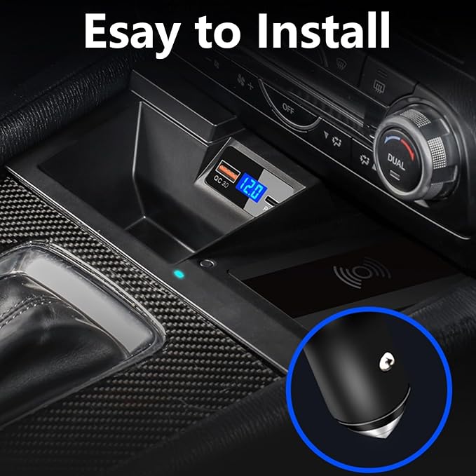 Wireless Car Charger for Mazda CX5 2025 2024 2023 2022 2021 2020 2019 2018 2017 Accessories, OEM Style 15W Qi Phone Fast Charging Pad for Mazda CX-5 Automotive Center Console Organizer
