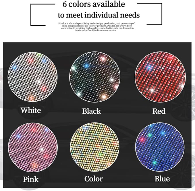 Luxury Bling Car Seat Back Protectors with Pockets – Sparkling Rhinestone Kick Mats, Universal Fit PU Leather Back Seat Covers for SUV Leather Seats, Diamond Protectors for Girls Red 2pcs