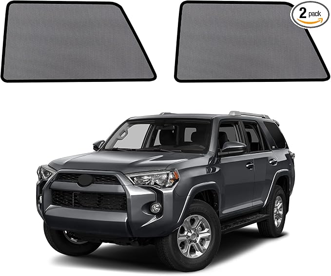 Car Window Shades for 2011-2023 4Runner - Rear Side Window Sun Shade for Baby, Breathable Mesh Car Privacy Window Covers, UV Protection & Heat Insulation for Road Trips Napping Camping (2 PCS)