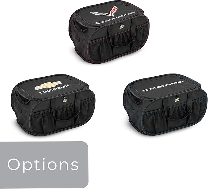 Smart Design Pop Up Trunk Organizer with Easy Carry Handles, Side Pockets, and Zipper Top - Collapsible Design - Holds 50 lbs