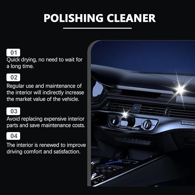 Car Interior Cleaner, 3PCS Polishing Cleaner Detailer Spray for Vehicle Detailing,100ml Multi-Purpose Cleaner, Total Vehicle Interior Detailer Spray Rejuvenation