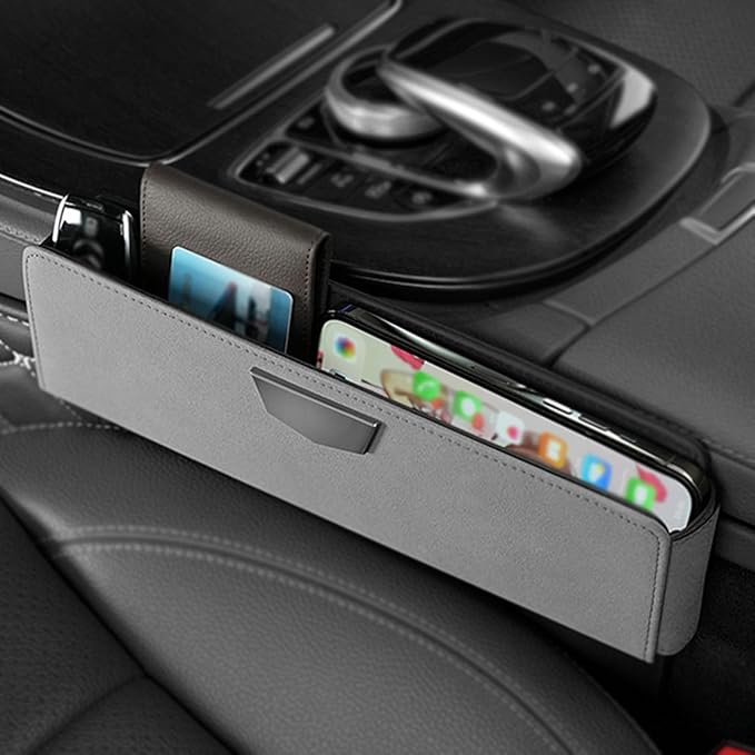 Car Seat Gap Filler Organizer Compatible with Ford Bronco (Sport) Big Bend 2021-2025, Organizer Secure Storage for Small Items Auto Seats Storage Organizers No Drop,Grey