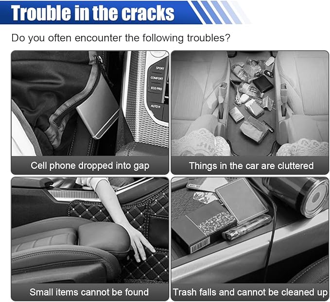 Car Cup Holder, Auto Front Seat Organizer, Multifunctional Cup Drink Holders with PU Leather Cover, Gap Filler Storage Box Coin Bucket Console Side Pocket Cell Mobile Phone Holder (Beige)