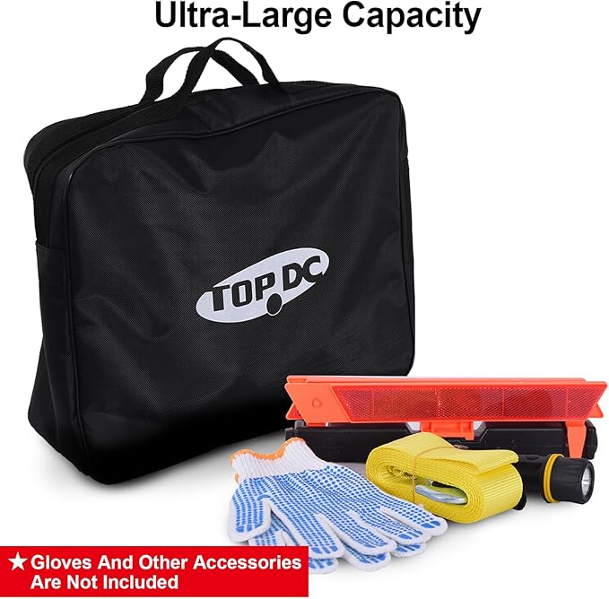 TOPDC 15.7"x12.6" Tools Cable Bag, Jumper Cable Bag, Storage & Organizer for Cables, Cords, and Hoses Including EV Charging Cables for Electric Vehicles