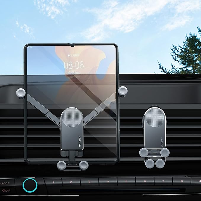 Z Fold 5 Car Mount, [Without CASE] Aluminum Universal Vent Z Fold 6 Acessories for Galaxy Z Fold 7 6 5 4 3 2 S25 Ultra Pixel 9 Pro Fold iPhone 16 15