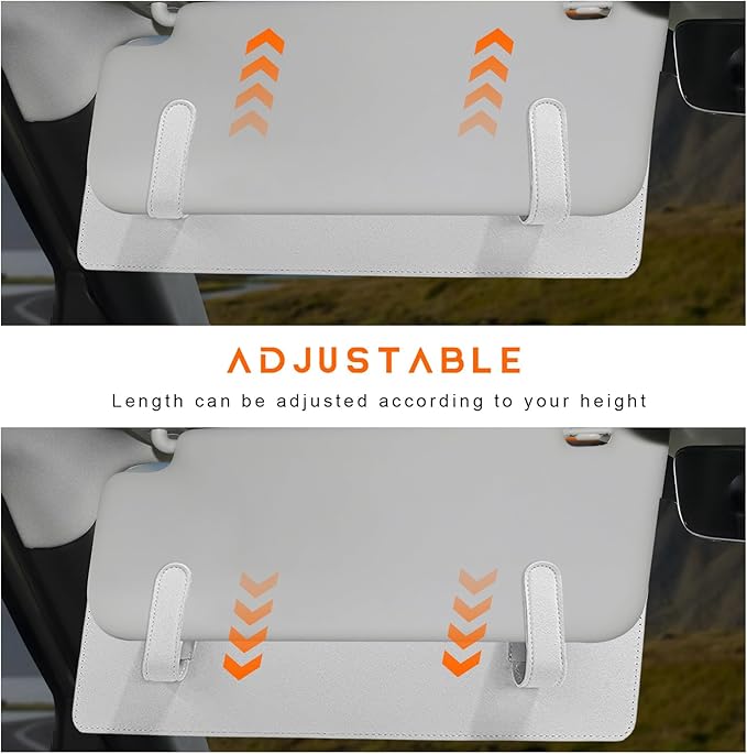 Sun Visor Extender for Car, Anti-Glare Sunvisor Extension Shade Attachment for Safe Driving, Clip-On Sun Blocker Sunshade Extender Protect Driver Passenger from UV Rays (Gray)