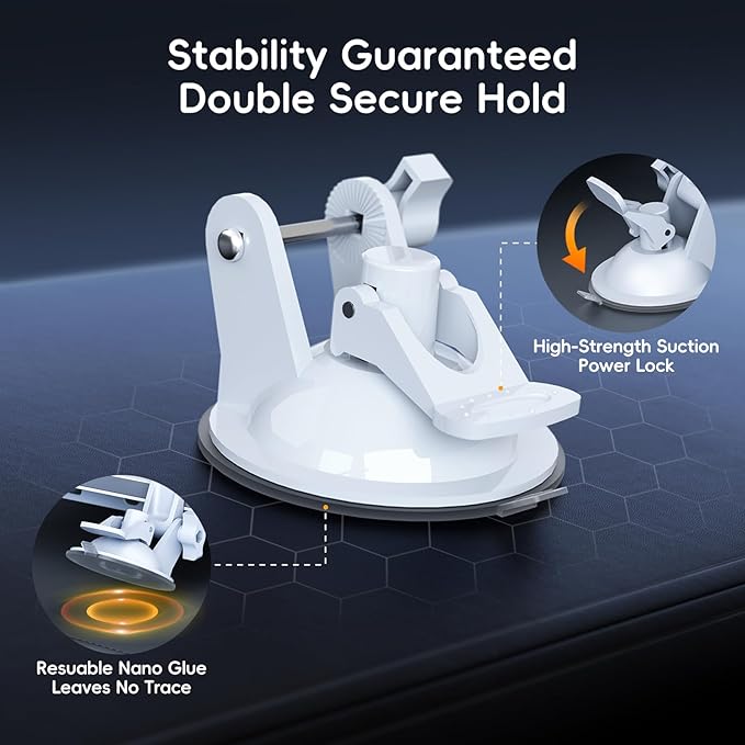 for Starlink Mini Suction Cup Mount for Dashboard & Windshield Ensures Stable Satellite Signal, Secure Star Link Mini Car Mount High Strength Suction Base Mounting Kit Suitable for Most Vehicles