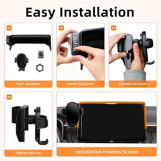 Phone Mount for Toyota Corolla (2019-2025 2026,8") / Corolla Hatchback (19-26) / Corolla Cross (2022-2026), 360° Adjustable Dashboard Car Mount, Hands Free Mobile Holder, with Storage Box, 2020 2021