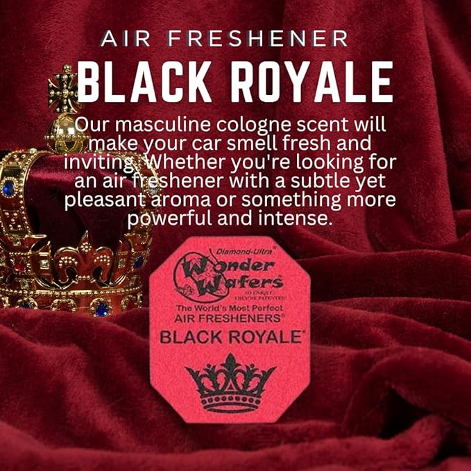 Wonder Wafers 20 count Air Fresheners Individually Wrapped, Black royale Fragrance