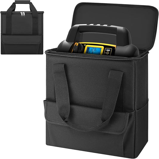 Car Jumper Starter Storage Bag Compatible with DEWALT DXAEJ14 & Power Inverter, Carrying Case Holder Container, Foldable Organizer with Pockets for Jump Starter, Air Pump（Box Only）