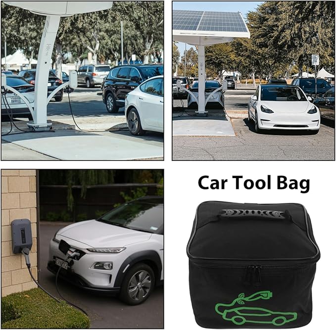 ULTECHNOVO Electric Car Charger Organizer Bag Heavy Duty Waterproof Cable Storage Portable Ev Charging Case for Electric Charging Cables Accessories
