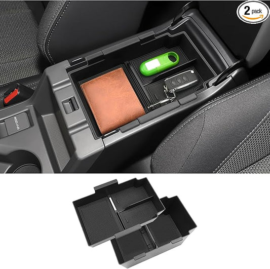 Double-Layer 2024 2025 2026 Crosstrek Center Console Organizer for Crosstrek (Premium/Sport/Limited/Wilderness),Durable ABS Plastic 2025 Crosstrek&Impreza Tray 2026 Crosstrek Hybrid Accessories