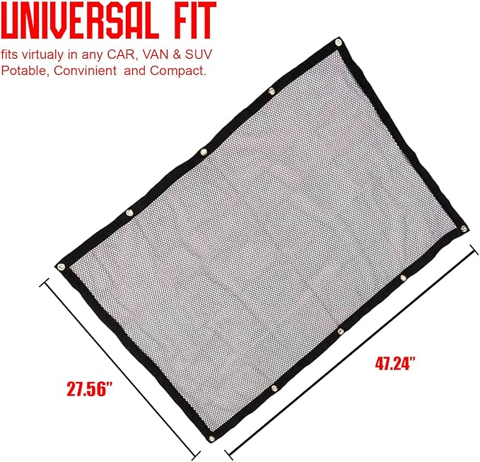 Zone Tech Back Seat Car Pet Mesh Net Cage Barrier (Medium)