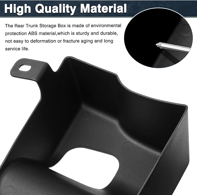 Rear Cargo Side Trunk Storage Box Tray Fit for Jeep Wrangler JL JLU 4XE 2024 2025 2026 Trunk Storage Tray Organizers Cargo Organizer 4 Doors Black 2PCS
