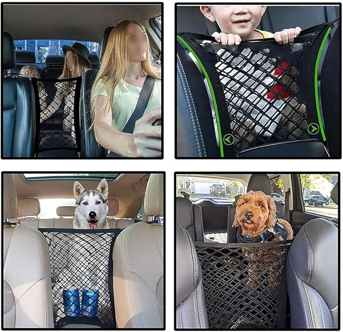 Dog Car Barrier for Hyundai Palisade 2018-2025 LX2,Vehicle Pet Barrier Backseat Mesh Dog Car Divider Net,Pet Car Back Seat Barrier Net,Safety Travel Accessories
