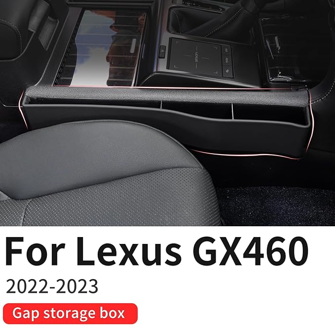 Suitable for 2010-2023 Lexus GX460 Seat Gap Storage Box Lexus 400 Central Control Storage Box Modification (2022-2023 Black-copilot)