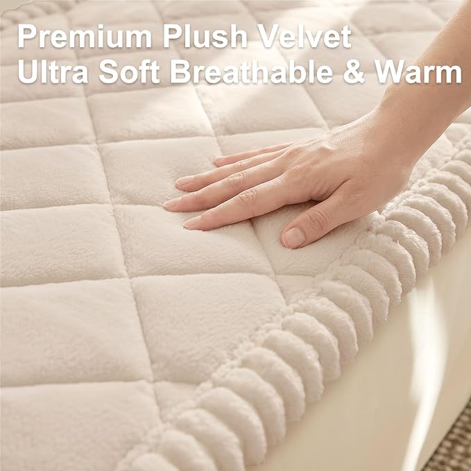 Smiry Fuzzy Couch Cover for Dogs, Non Slip Washable Pet Sofa Cover, Scratch Proof Hair Resistant Plush Sofa Slipcover, Pet Friendly Couch Cushion Protector for Cat, Apricot, 27.6" x 59"