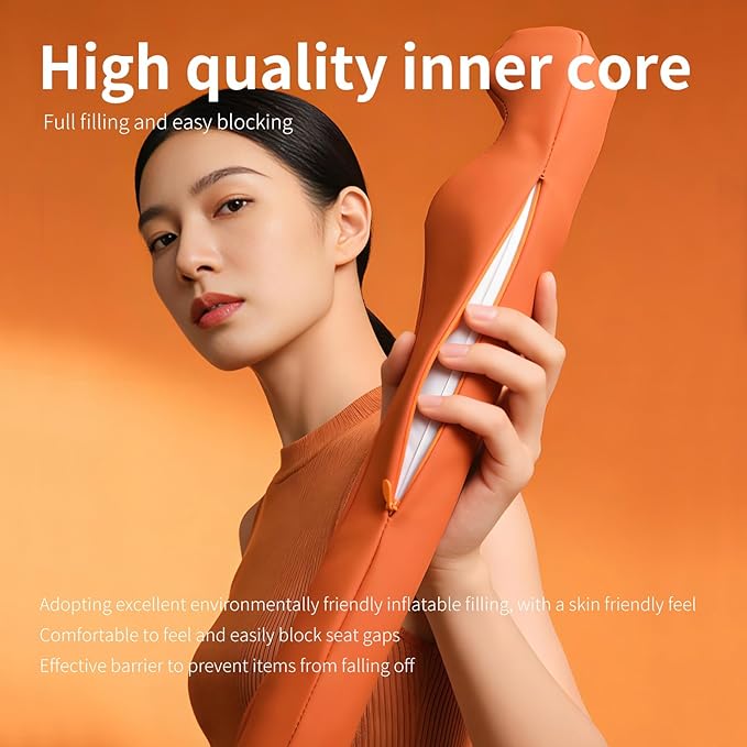 Inflatable Car Seat Gap Filler, Air Bladder Leak Proof Plug for Car Seat Cracks, Universal Fit (Not for Cars Without Center Console), Easy Installation to Prevent Items from Falling