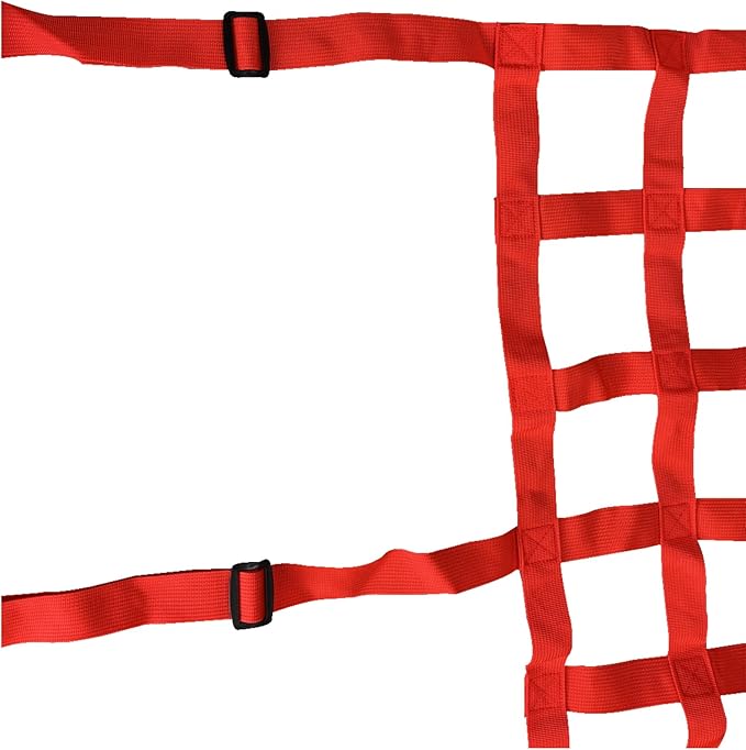 Car Front Rear Partition Barrier Net Replacement for Wrangler JK JL Unlimited 2007-2023 Gladiator JT Truck 2 Door 4 Door Pet Safe Drive (Red)