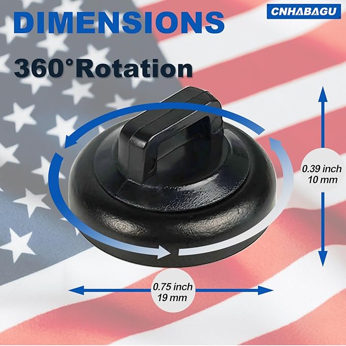 Magnetic Cable Clips Multipurpose Zip Ties Mount Base Holder Black Wire Cable Holder Management for Home Office Marine Electrical Wiring (Black, 5 Piece)