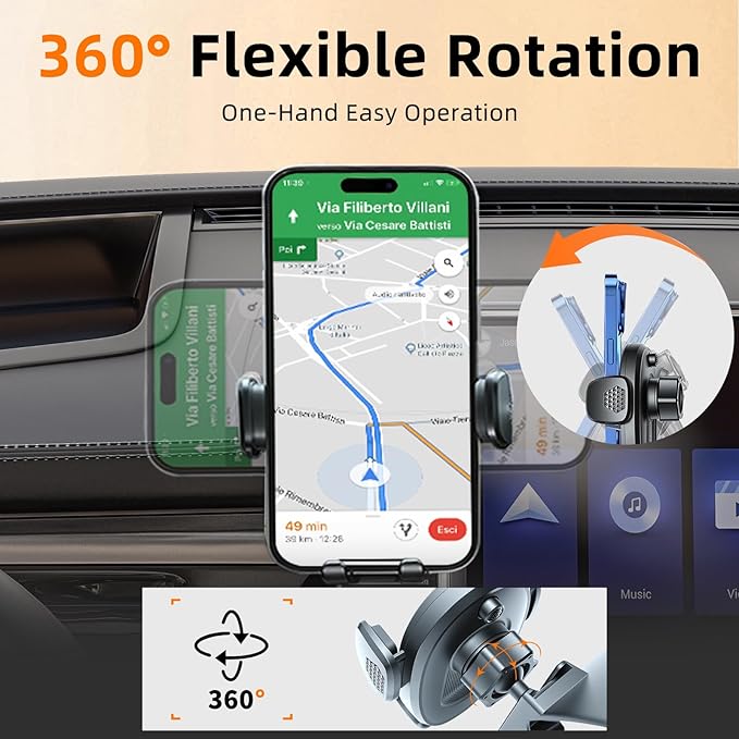 Phone Mount for Toyota Corolla (2019-2025 2026,8") / Corolla Hatchback (19-26) / Corolla Cross (2022-2026), 360° Adjustable Dashboard Car Mount, Hands Free Mobile Holder, with Storage Box, 2020 2021
